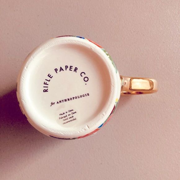 Rifle Paper Co. for Anthropologie Garden Party Monogram Mug Letter U - Picture 4 of 7